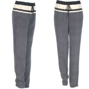 Vince Pants - Vince Patterned Silk Drawstring Pants Vince Pants - Vince Patterned Silk Drawstring Pants